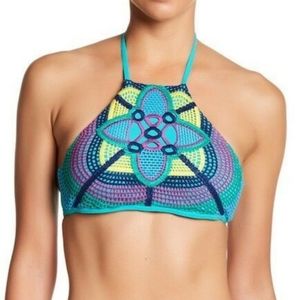 NWT, Isabella Rose Bali Hai Crochet Halter Top